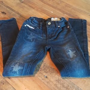 DIESEL KID GIRL'S GRUPEEN J EL JEANS SUPER SLIM SKINNY SZ 8 BLACK KXA9D